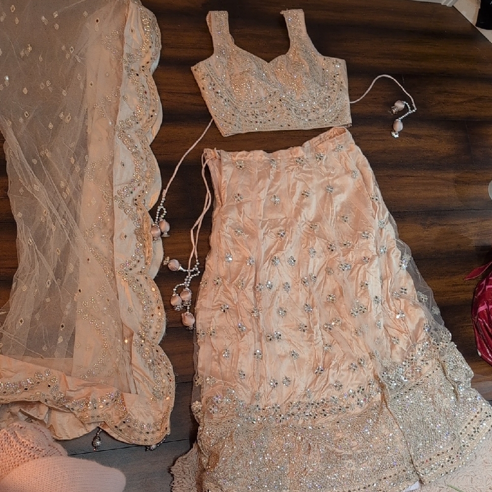 Blush Pink Embellished Lehenga Set